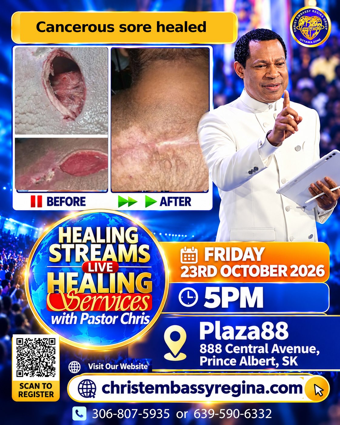 Cancerous sore healed